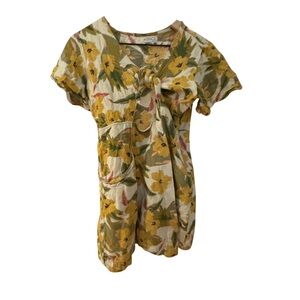 L*Space Yellow and Green Floral Dress